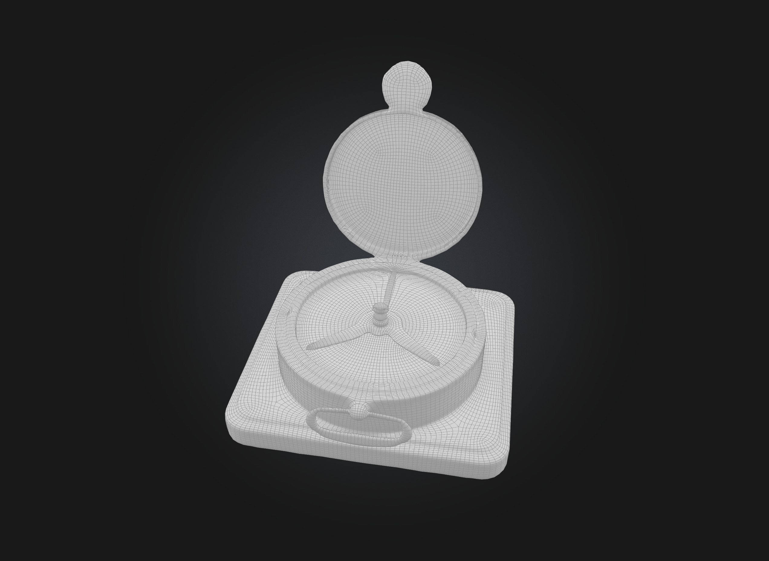 compass Low-poly 3D model_1