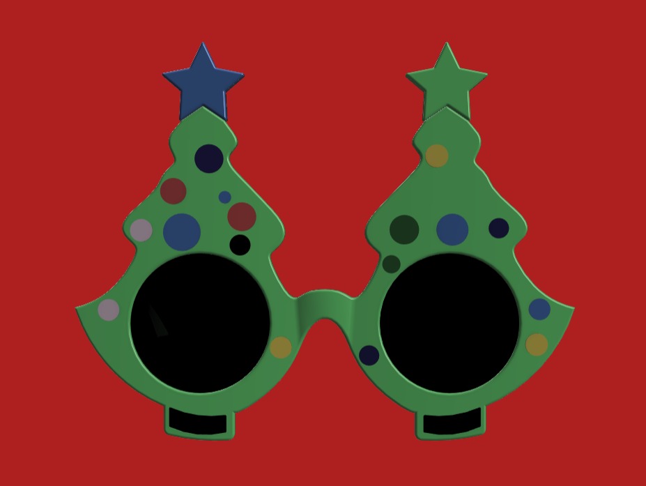 Terrifier 3 movie - Art the Clown christmas tree glasses 3D print model_5