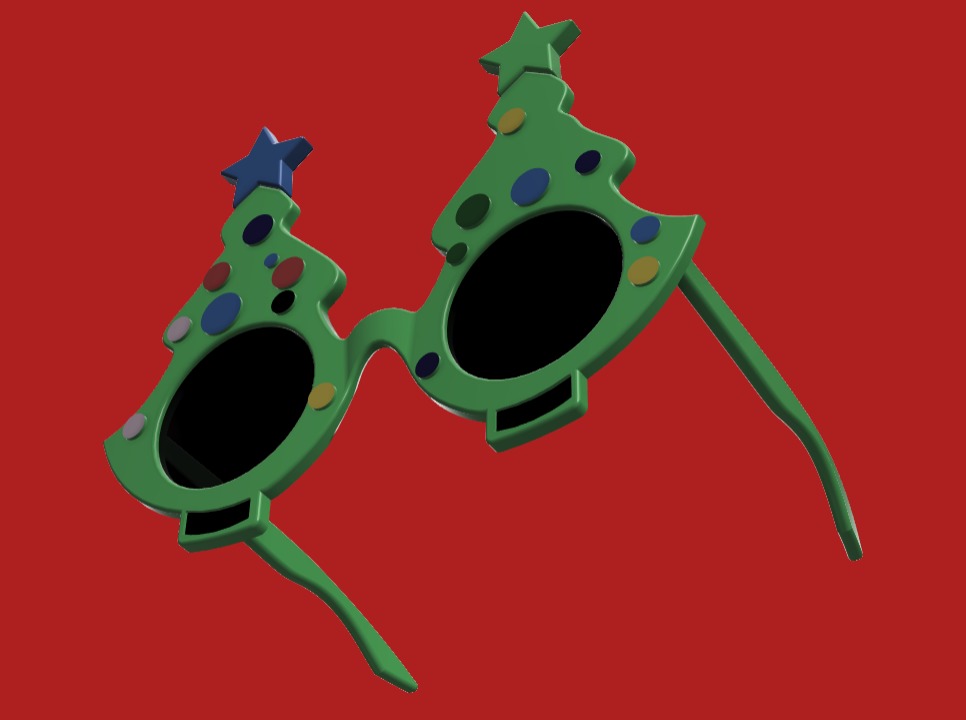 Terrifier 3 movie - Art the Clown christmas tree glasses 3D print model_1