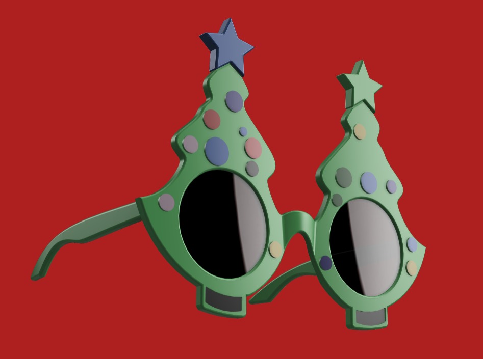 Terrifier 3 movie - Art the Clown christmas tree glasses 3D print model_3