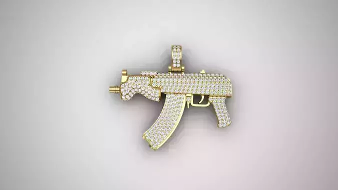 Gun Necklace 3D print model