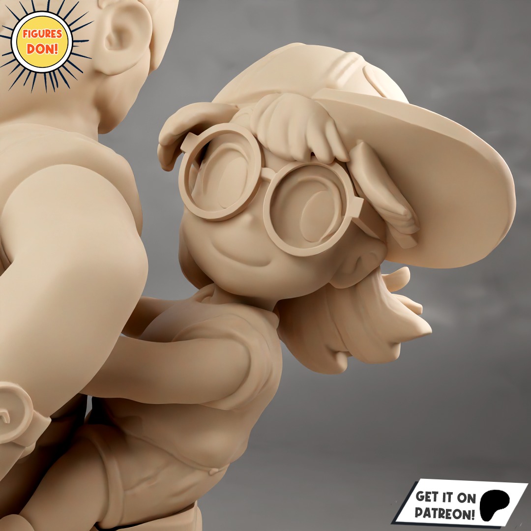 Arale and Senbei - Dr Slump 3D print model_5