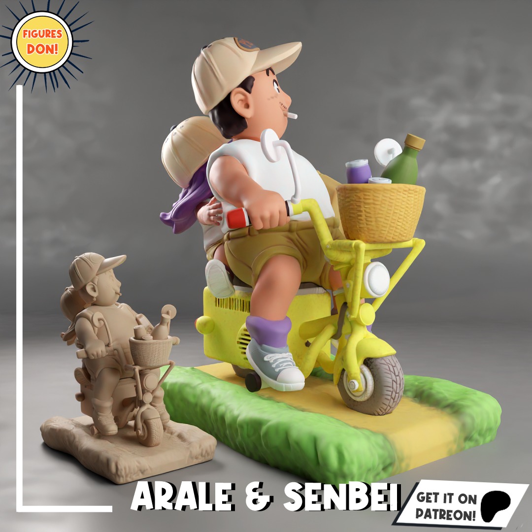Arale and Senbei - Dr Slump 3D print model_1