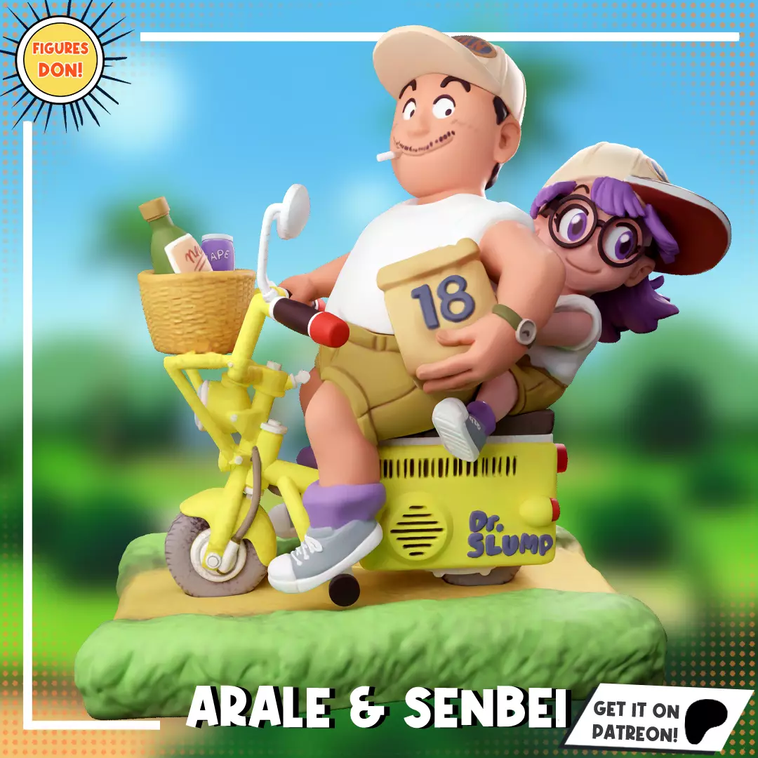 Arale and Senbei - Dr Slump 3D print model_0
