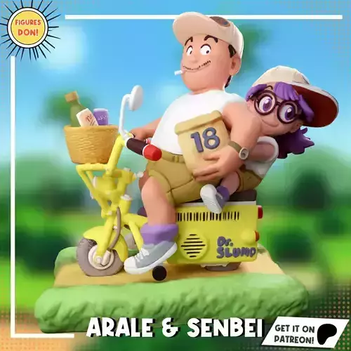 Arale and Senbei - Dr Slump