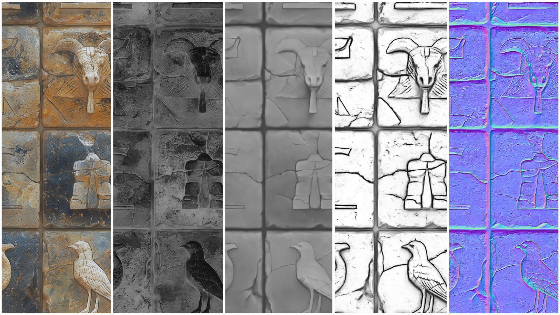 10 Egypt wall VOL01 4K Seamless PNG PBR Textures Texture_1