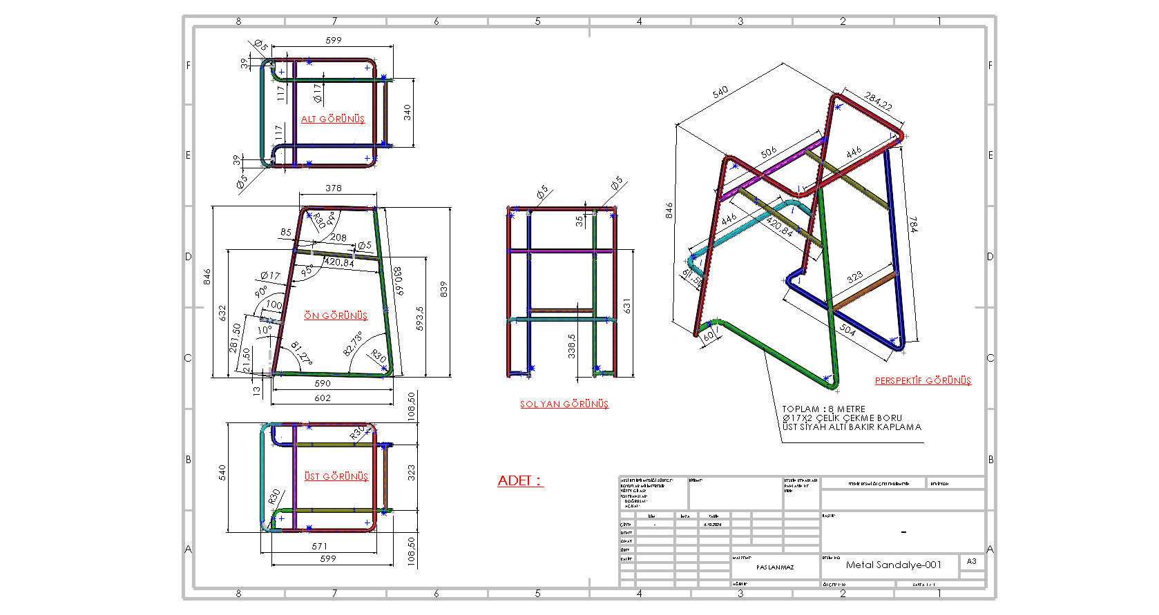 Metal Chair 3D model_3