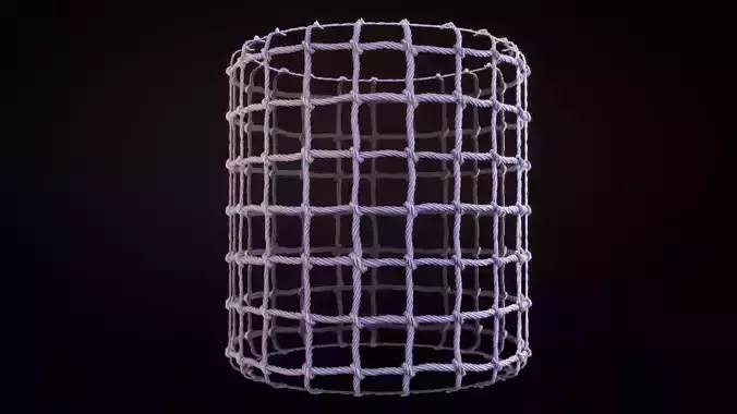 Seamless Customizable Stylized Net PBR  Material Textures