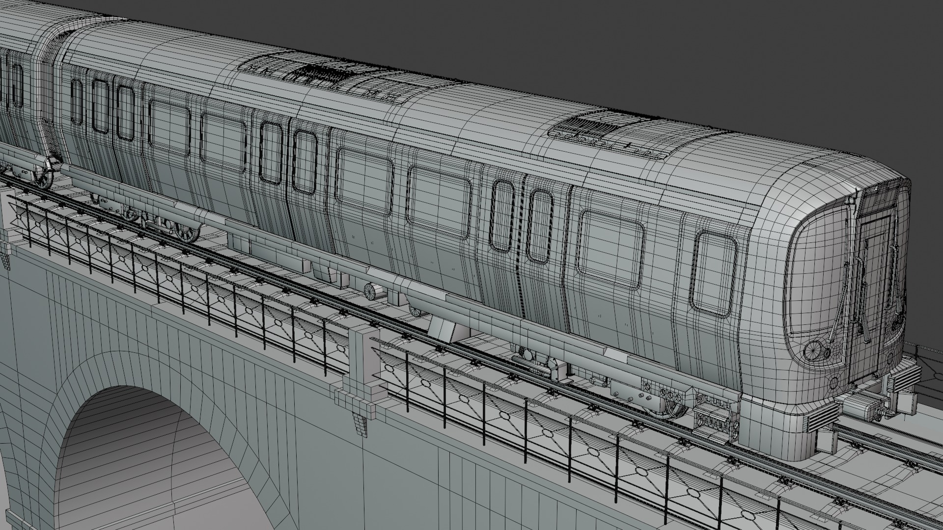 London underground viaduct 3D model_5