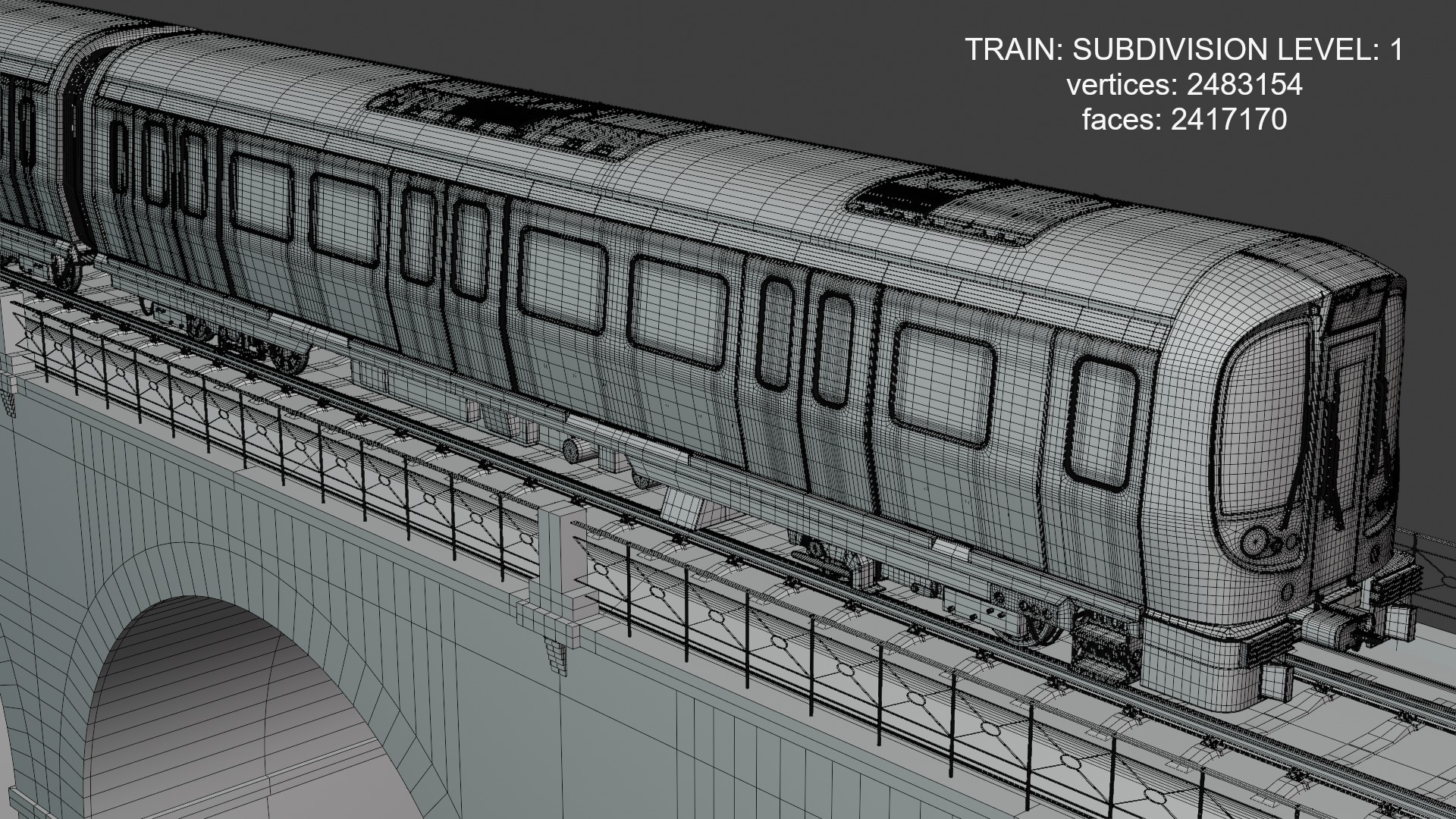 London underground viaduct 3D model_6