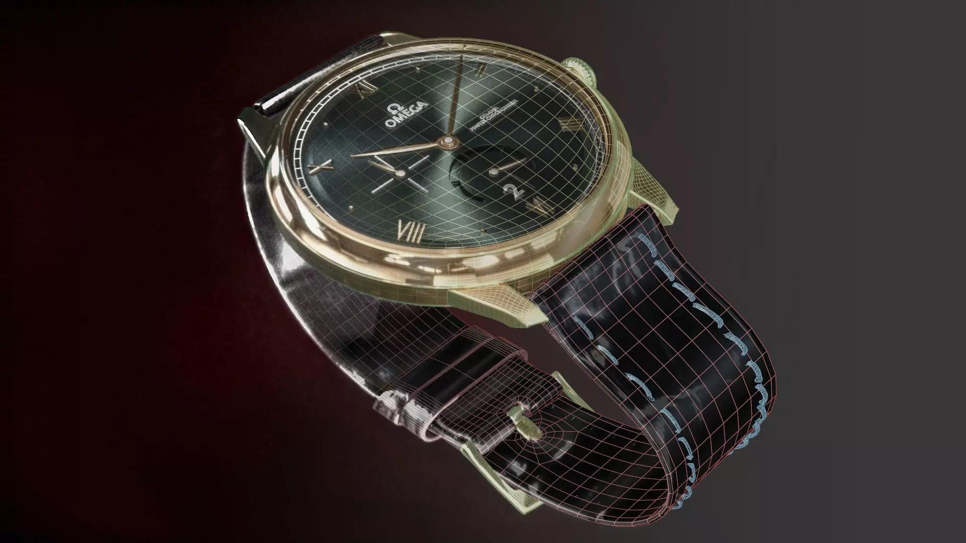Realistic Omega Watch 3D model_0