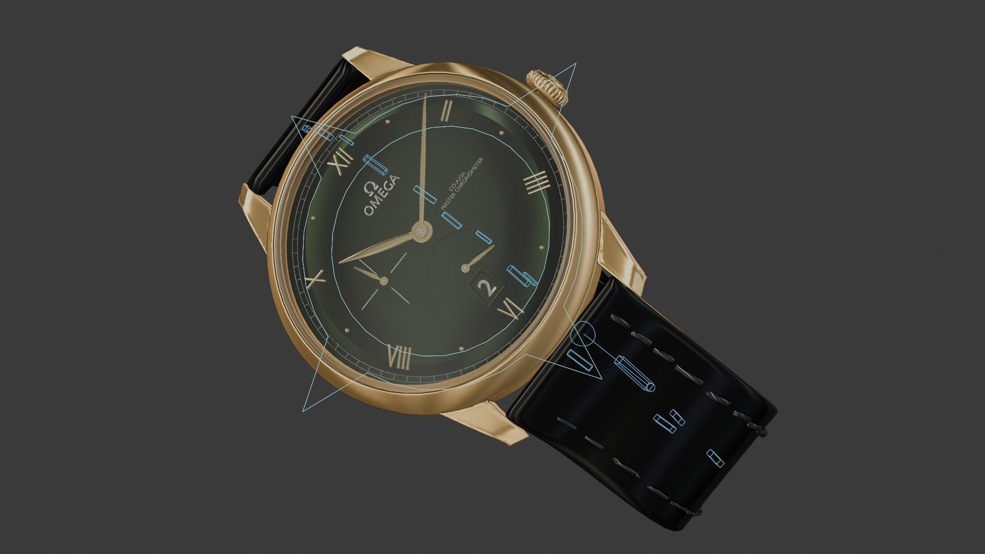 Realistic Omega Watch 3D model_22