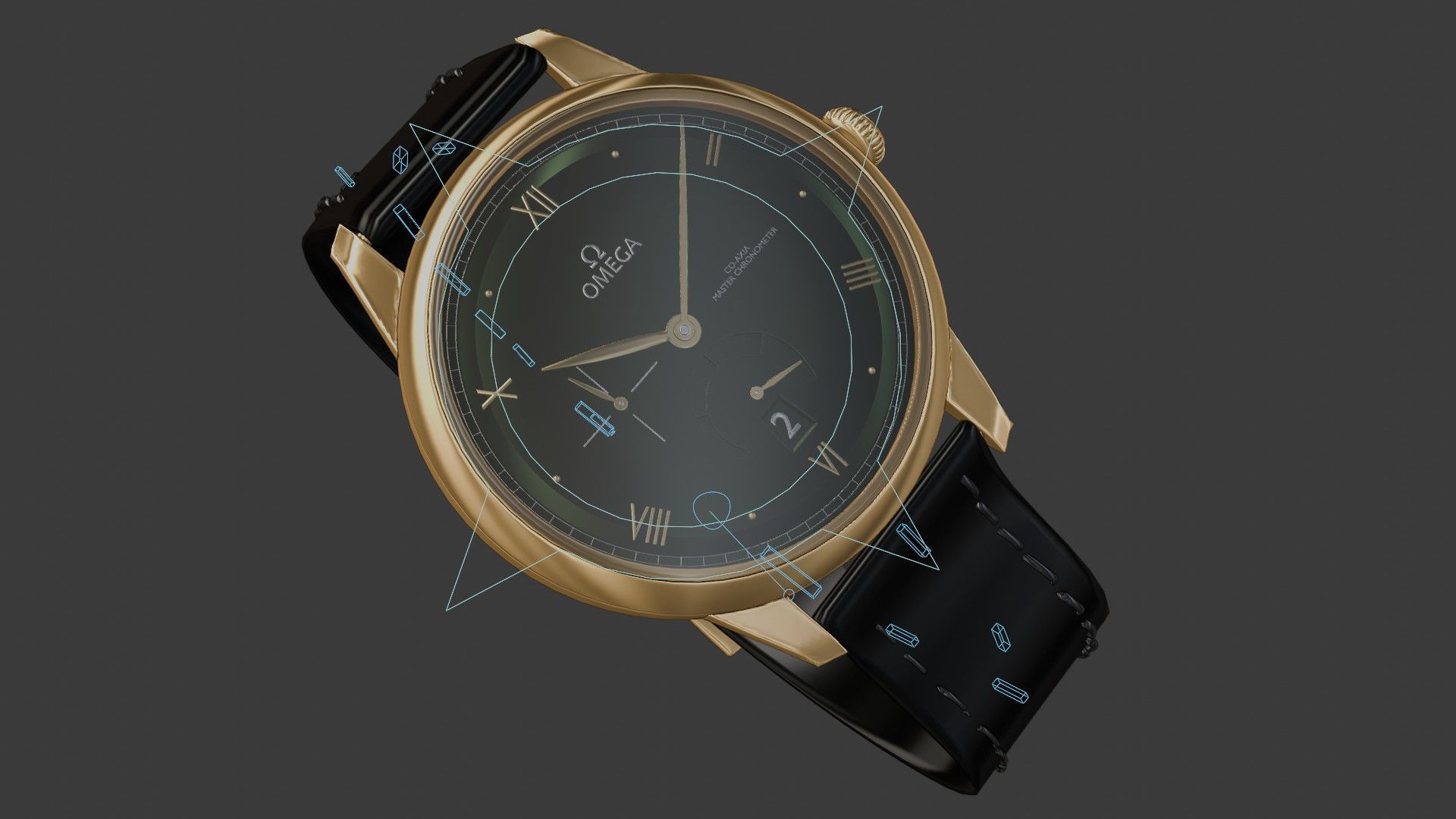 Realistic Omega Watch 3D model_20