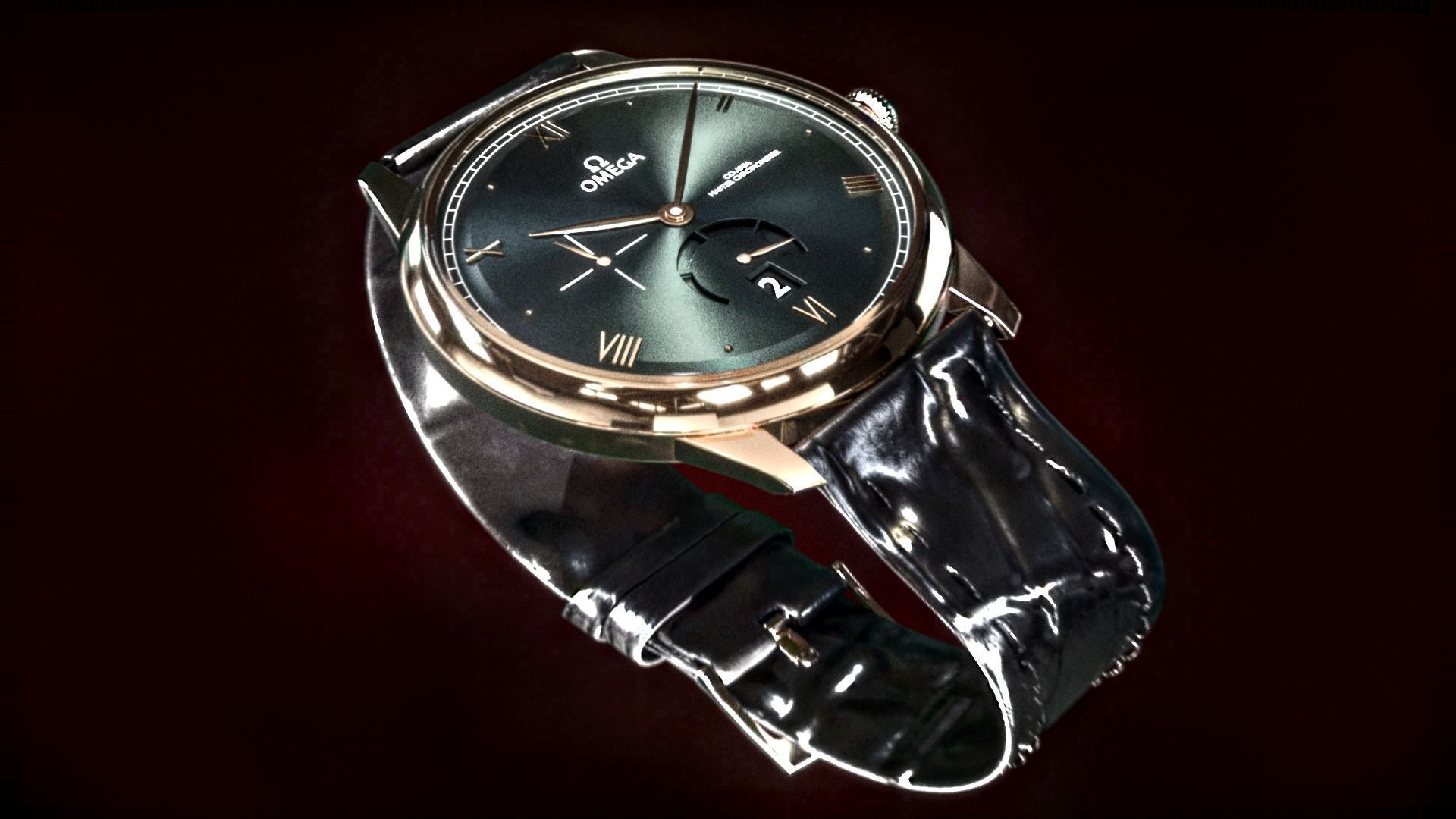 Realistic Omega Watch 3D model_2