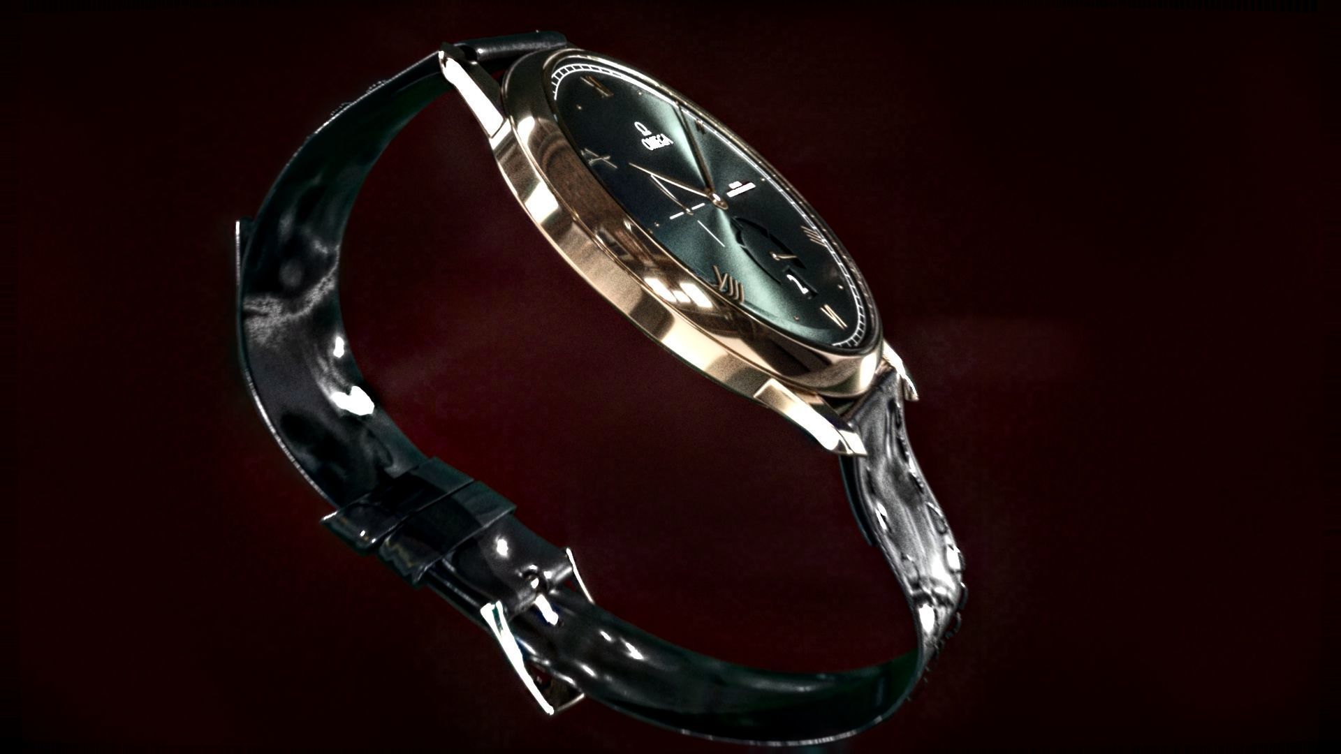 Realistic Omega Watch 3D model_4