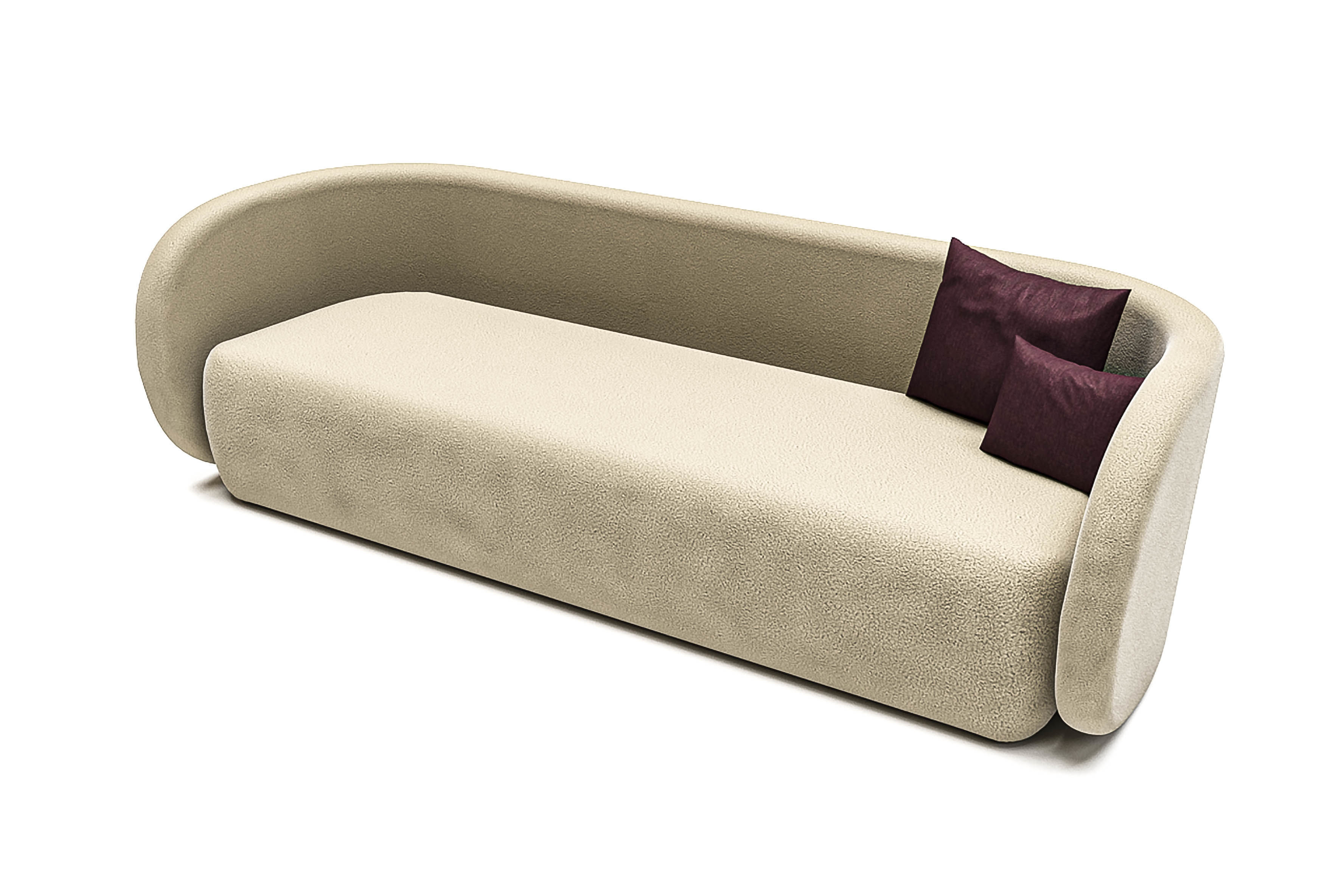 Pure Sofa Low-poly 3D model_3