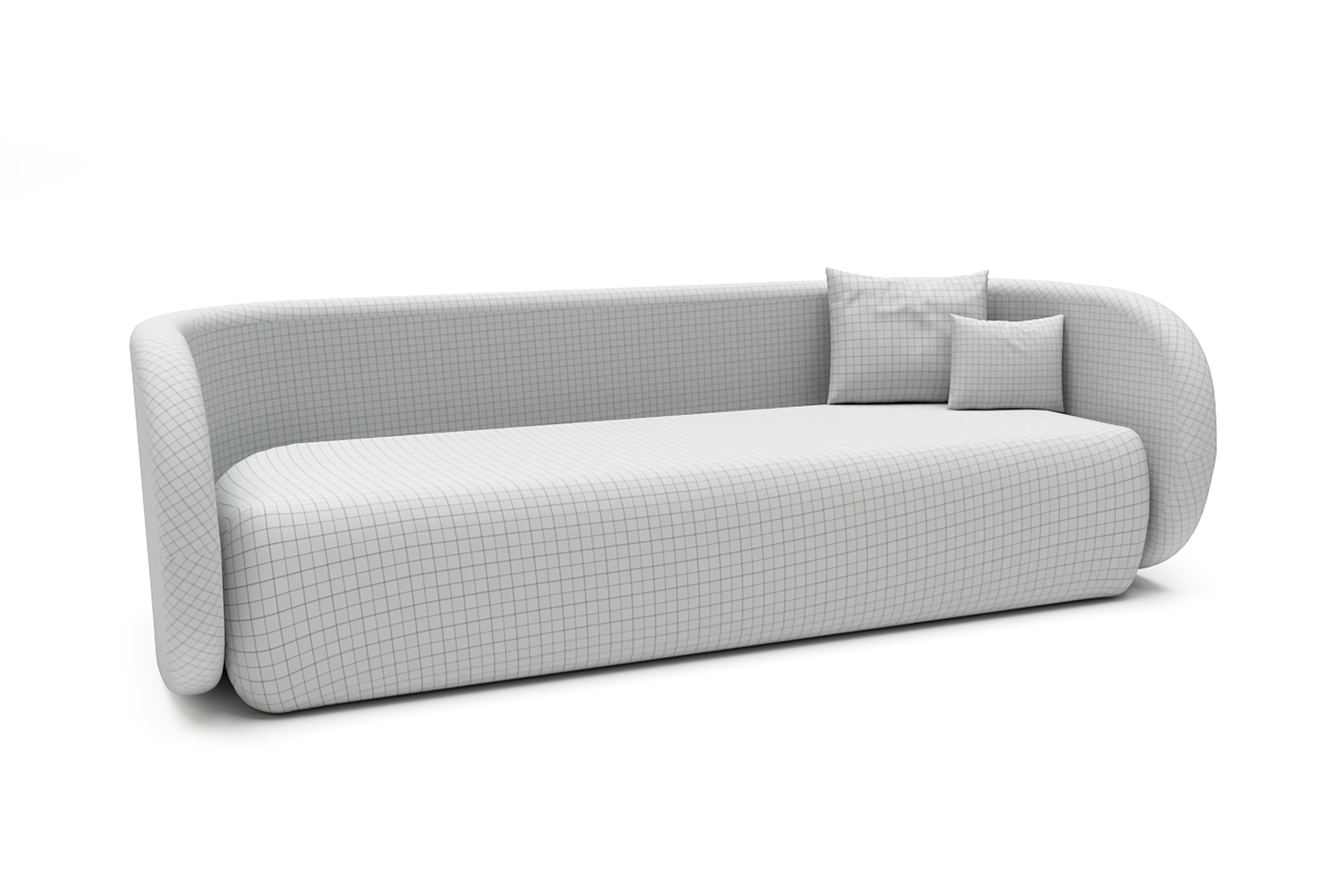 Pure Sofa Low-poly 3D model_6