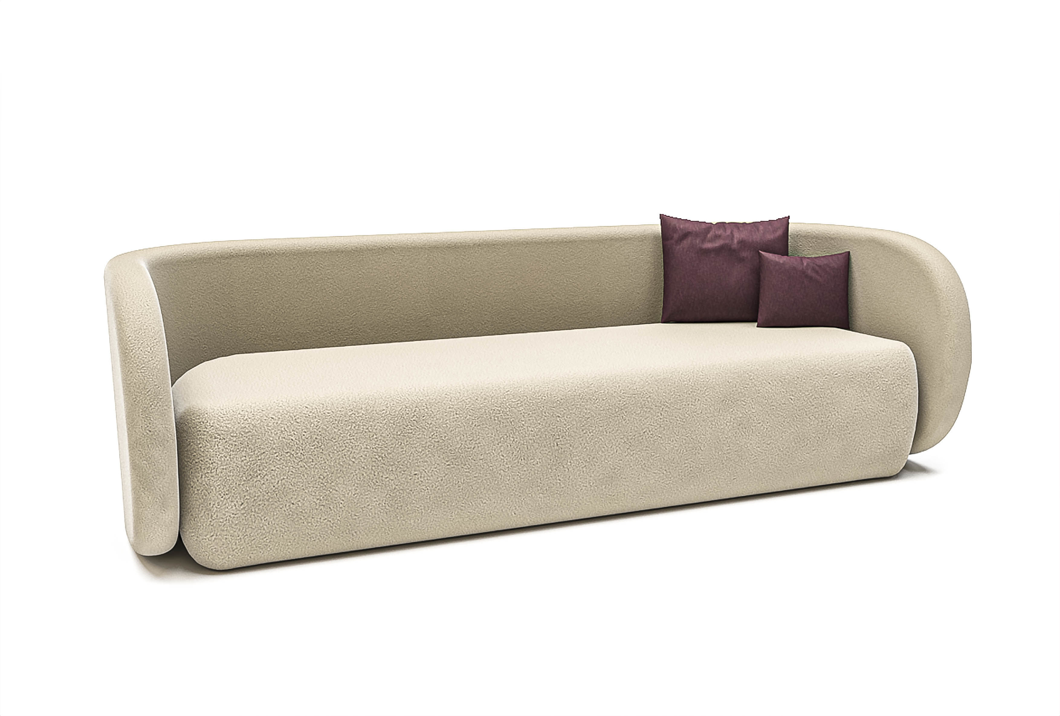 Pure Sofa Low-poly 3D model_2