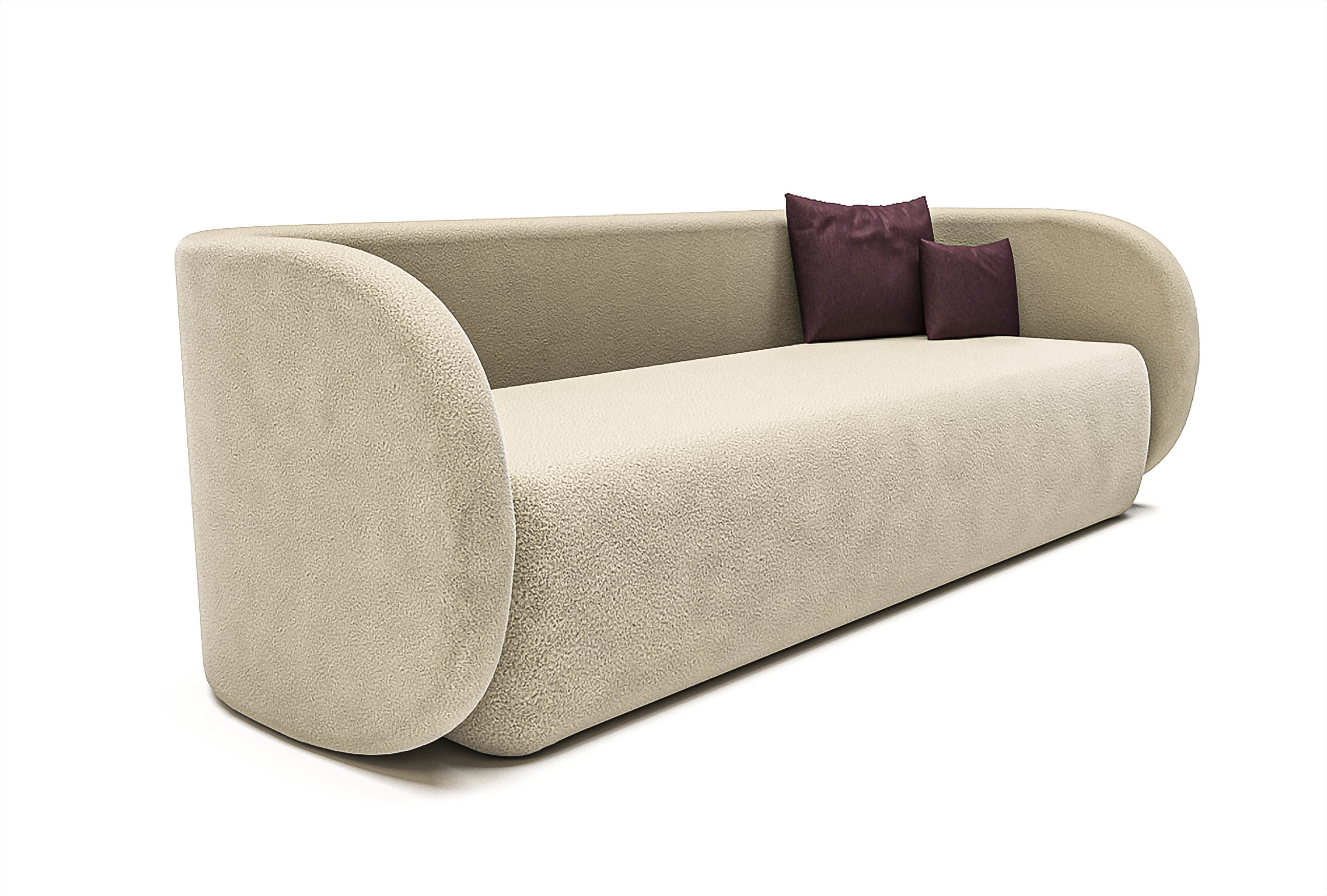 Pure Sofa Low-poly 3D model_1