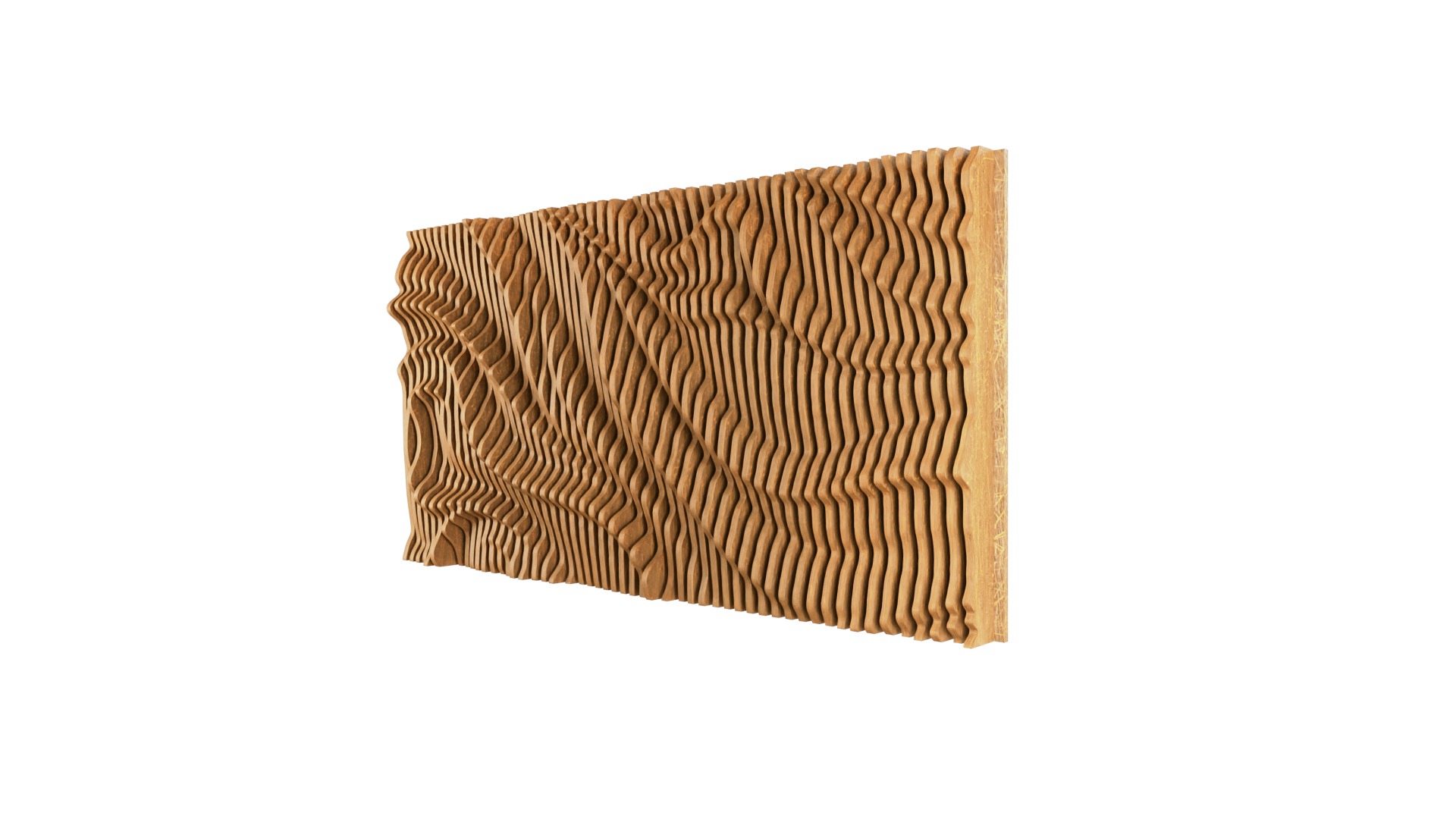 Parametric Wavy Wooden Wall Decor 18 - wood cutting machines 3D model ...