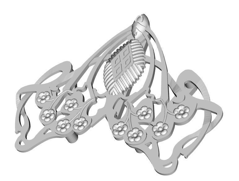 Padme Amidala Mustafar Belt Brooch Set - Cosplay Prop Star Wars 3D print model_4