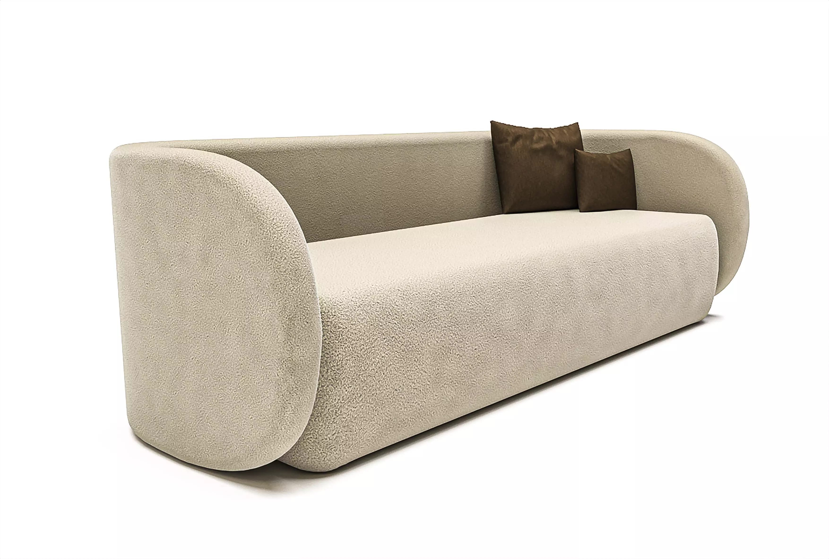 Pure Sofa Low-poly 3D model_0