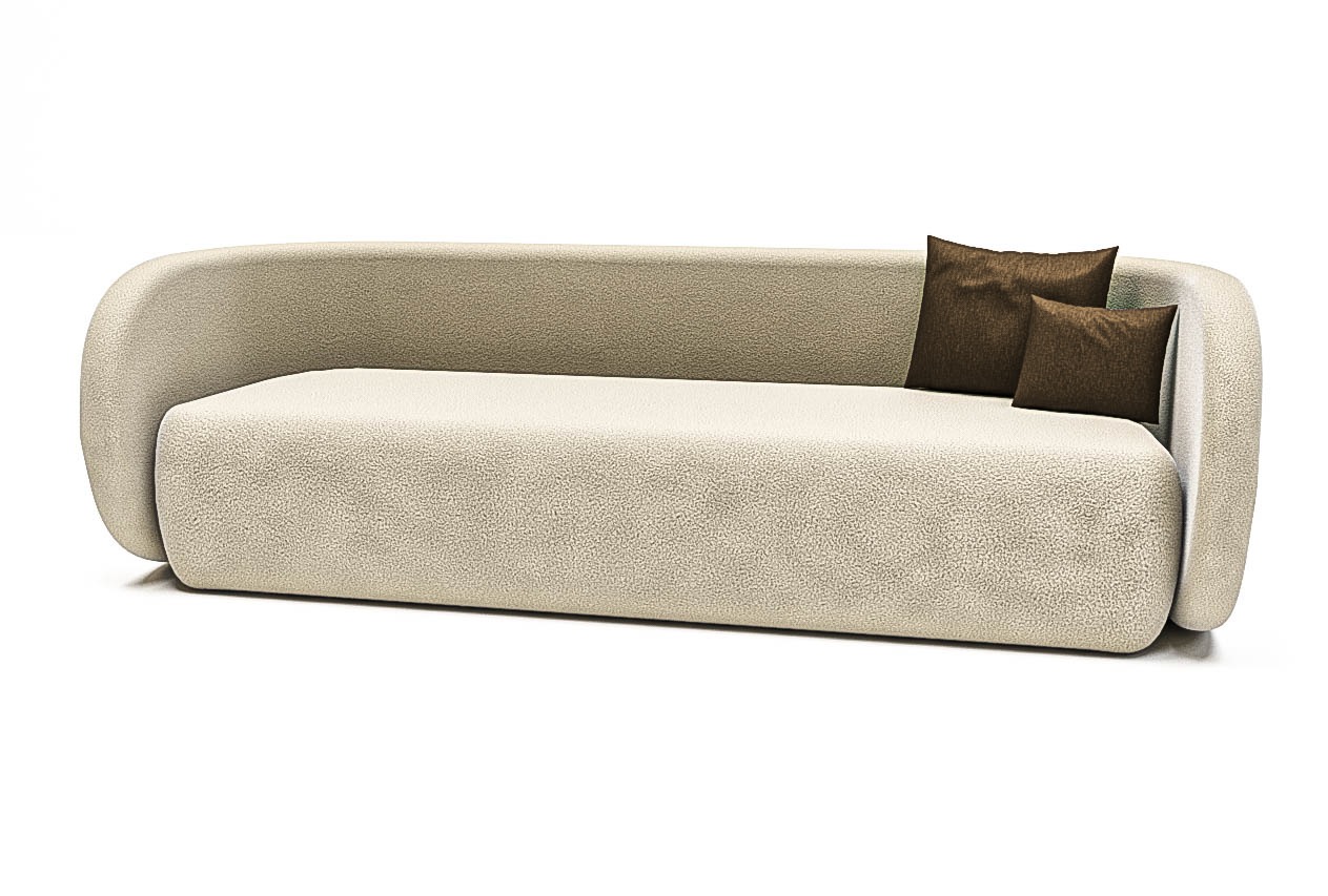Pure Sofa Low-poly 3D model_3