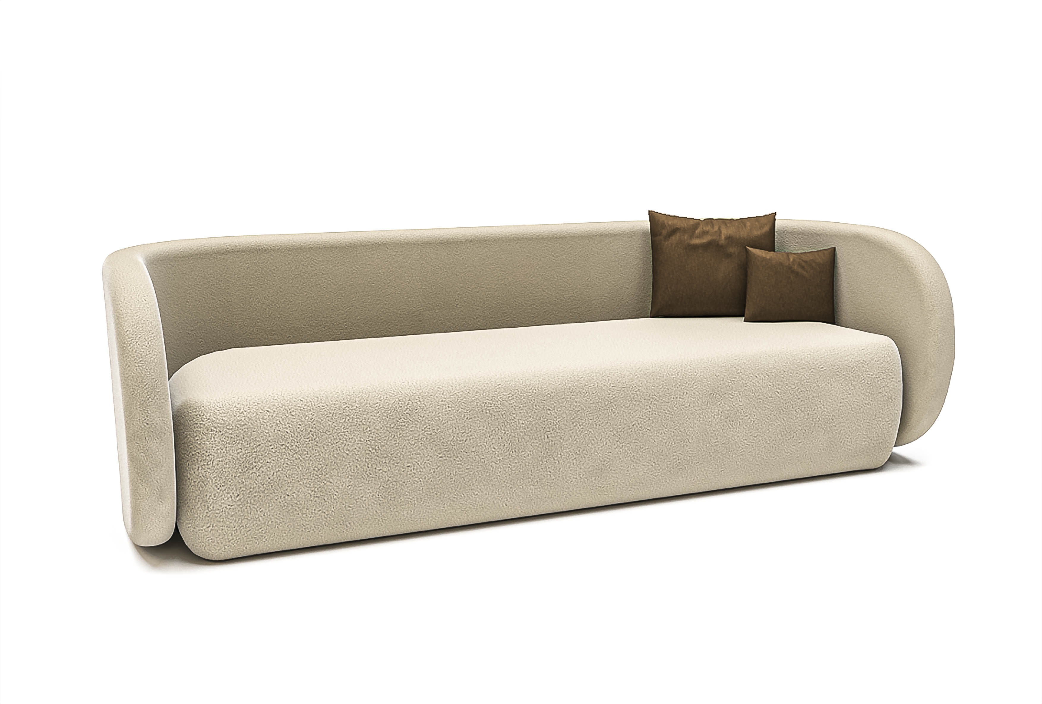 Pure Sofa Low-poly 3D model_1