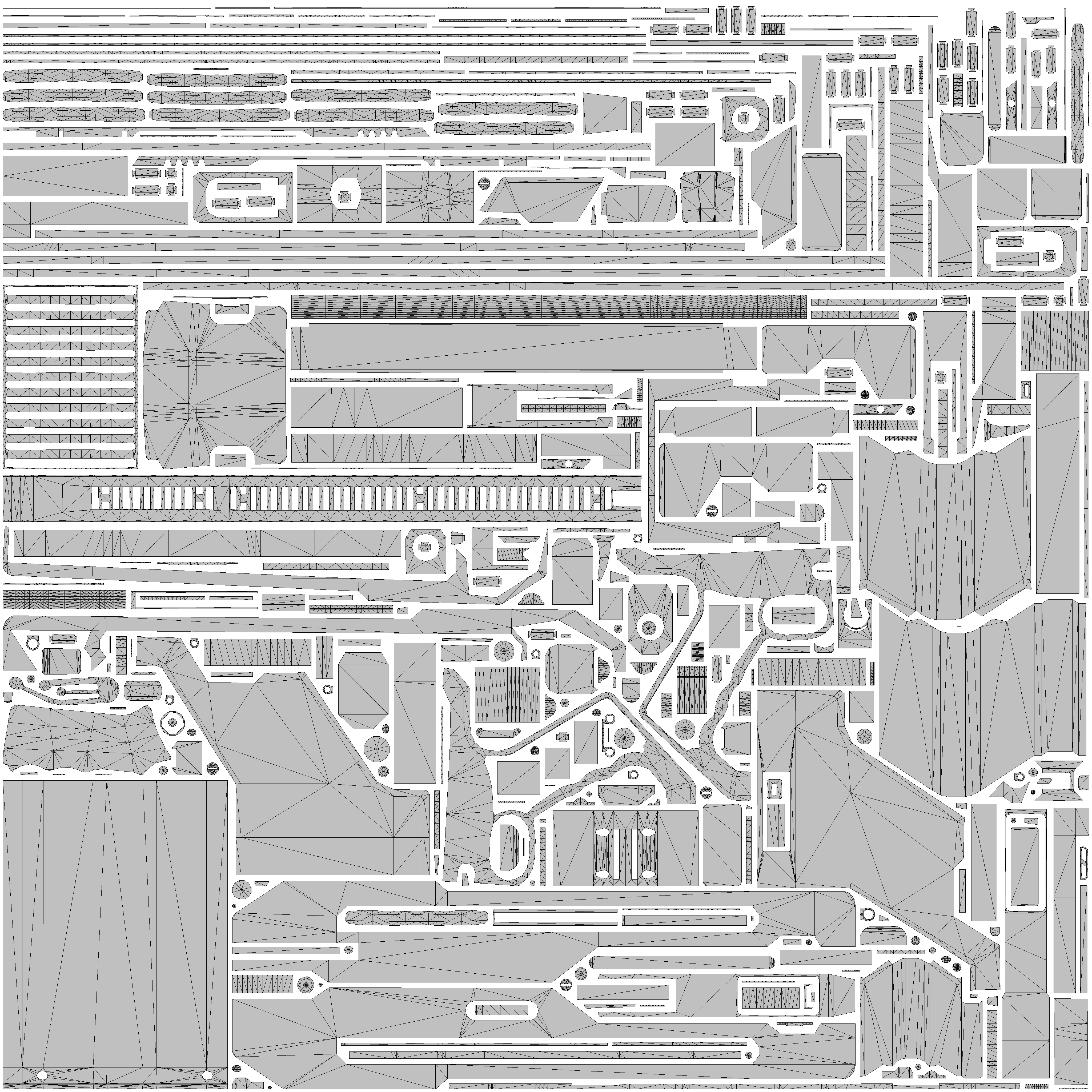 Pulse Rifle Low-poly 3D model_10
