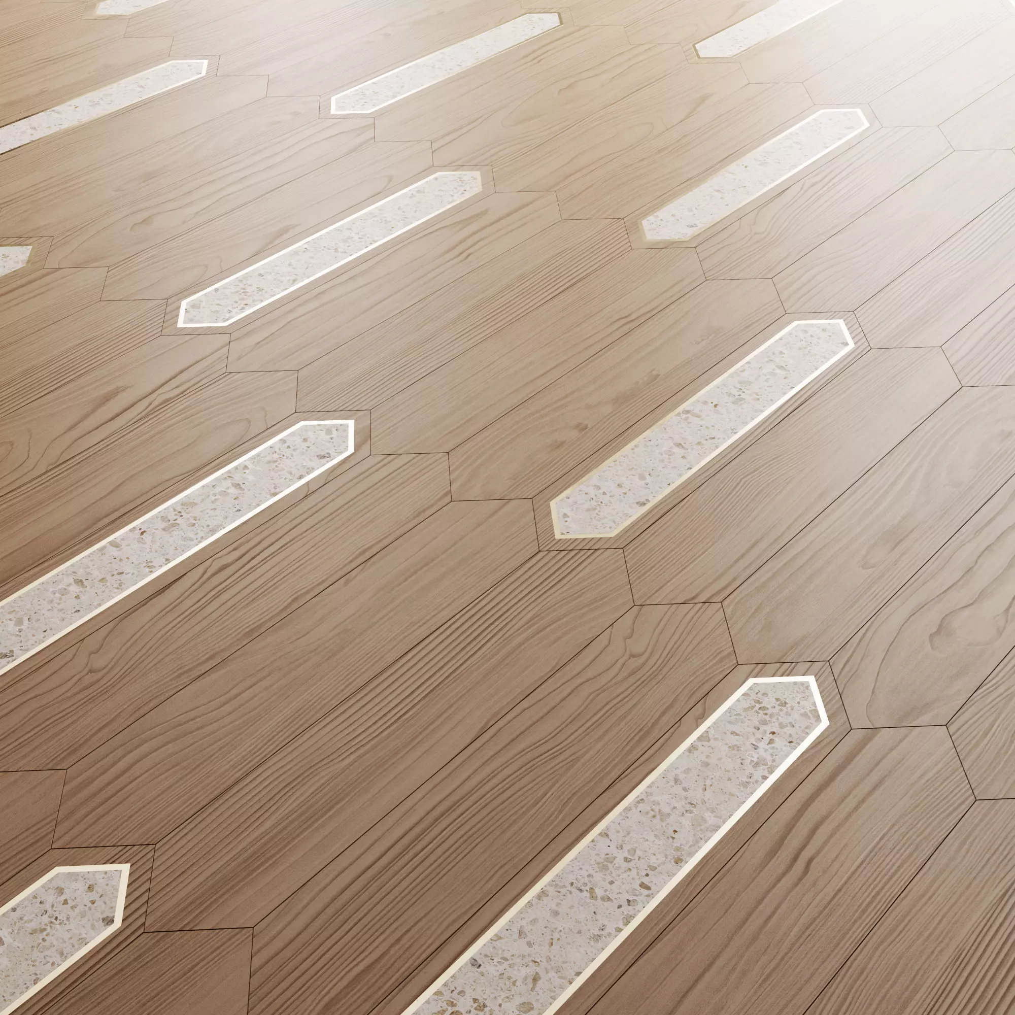 Matita modular geometric wood floor By Foglie D Oro Texture_0