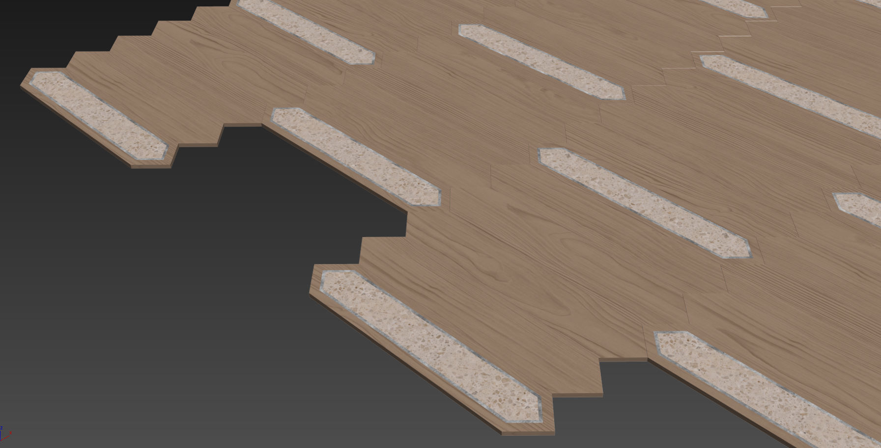 Matita modular geometric wood floor By Foglie D Oro Texture_8