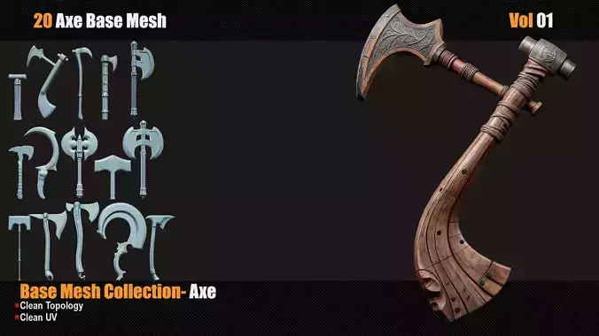 20 Axe Base Mesh