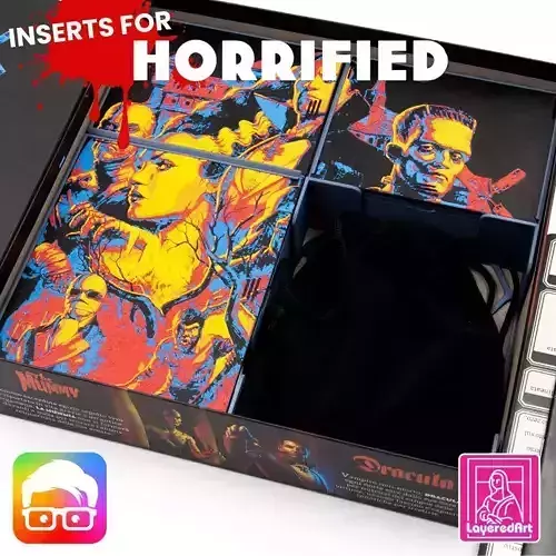 HORRIFIED BOARD GAME ORGANIZER BY AM-MEDIA 3D print model
