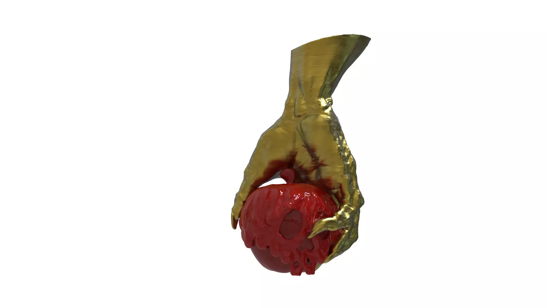 Evil Queen Hand Holding Poison Apple 3D print model_0