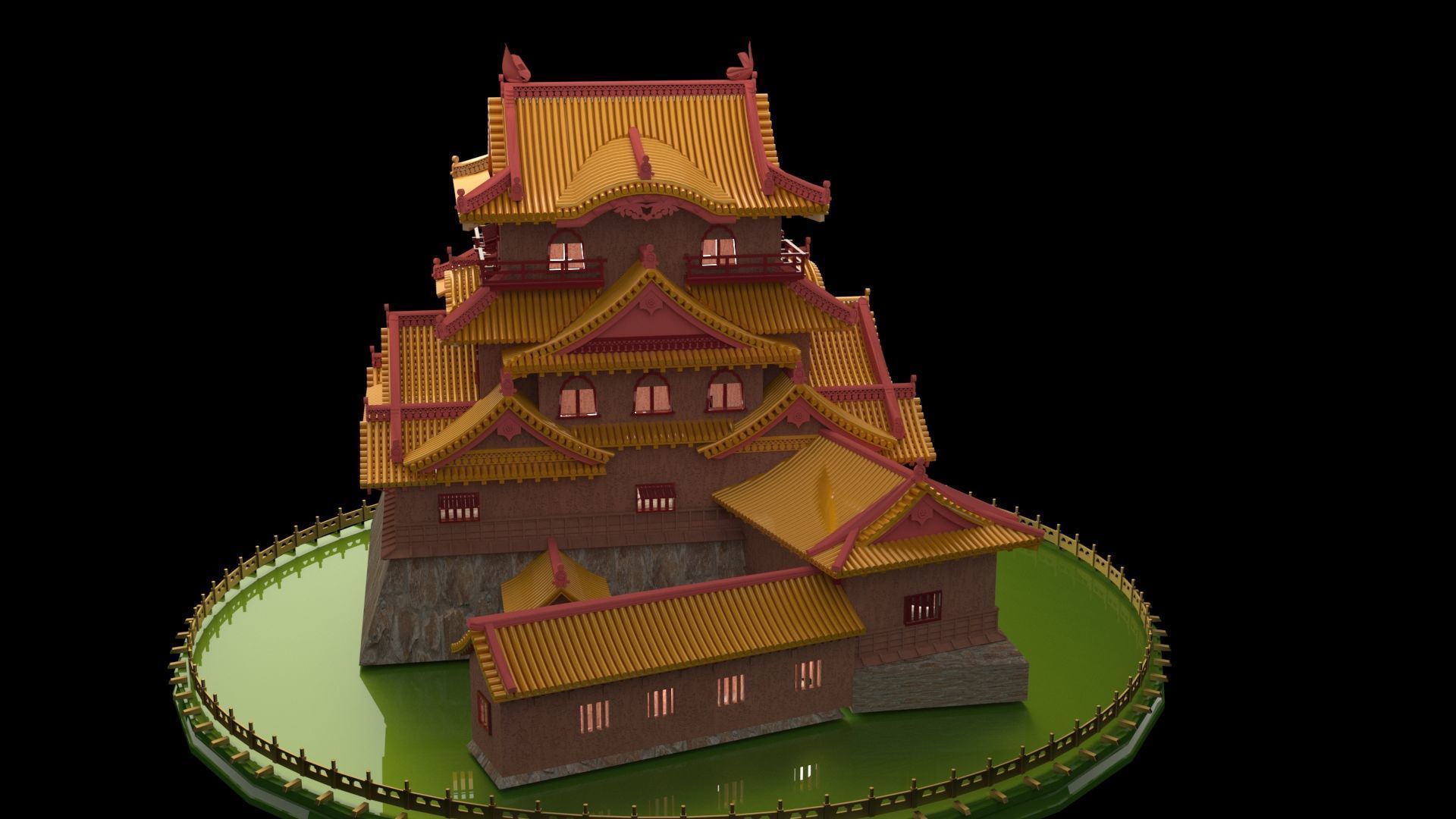 Chinese ancient house 3D model_4
