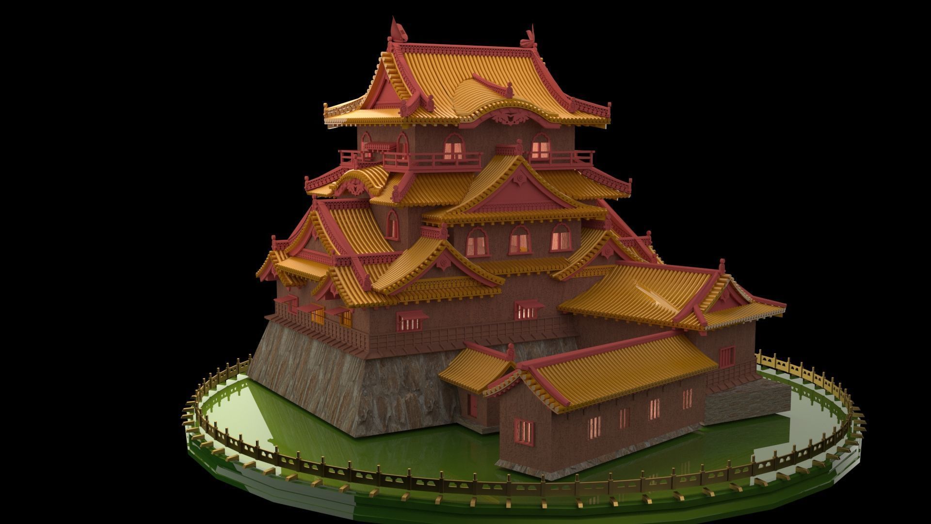 Chinese ancient house 3D model_2