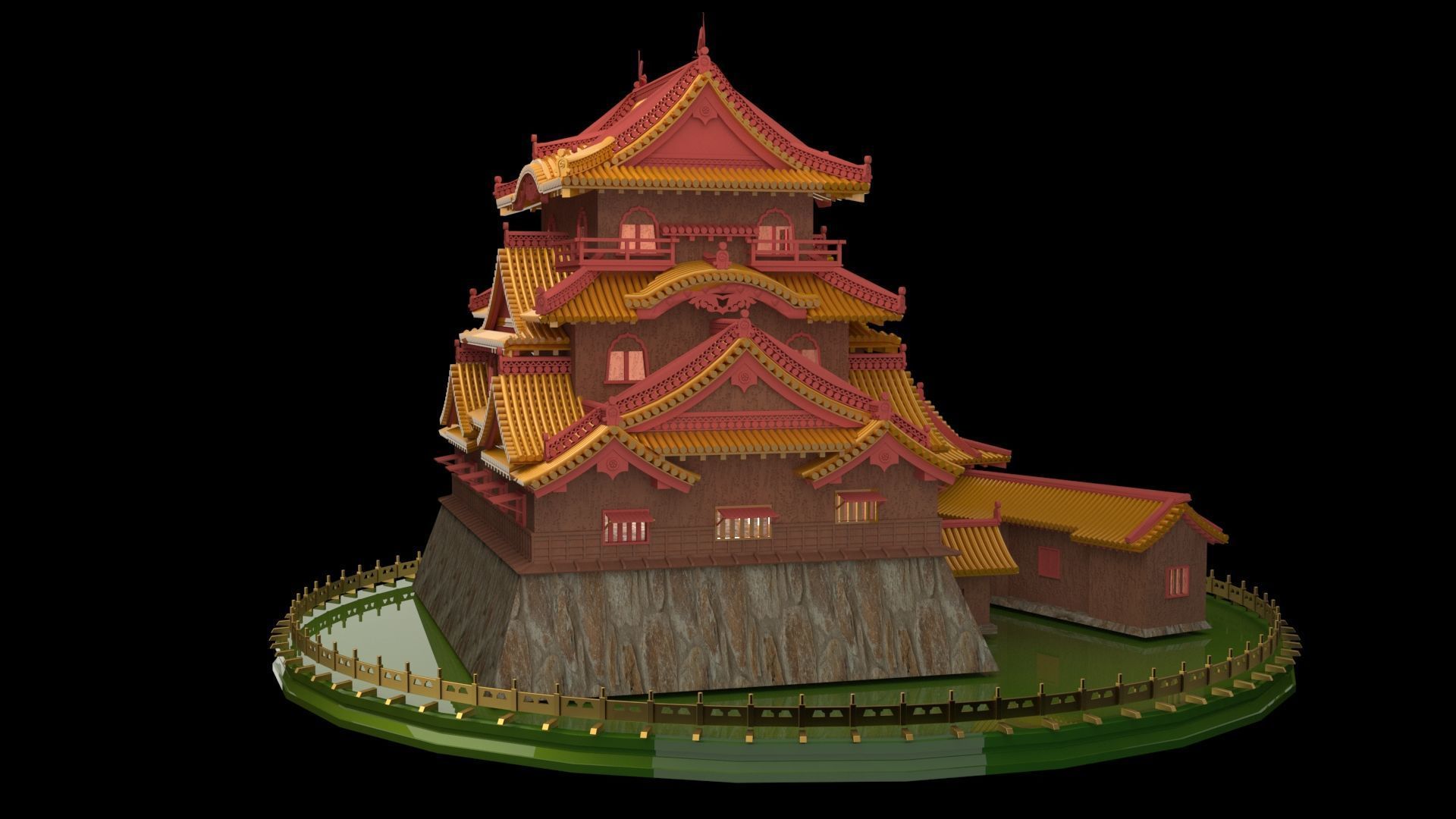 Chinese ancient house 3D model_3