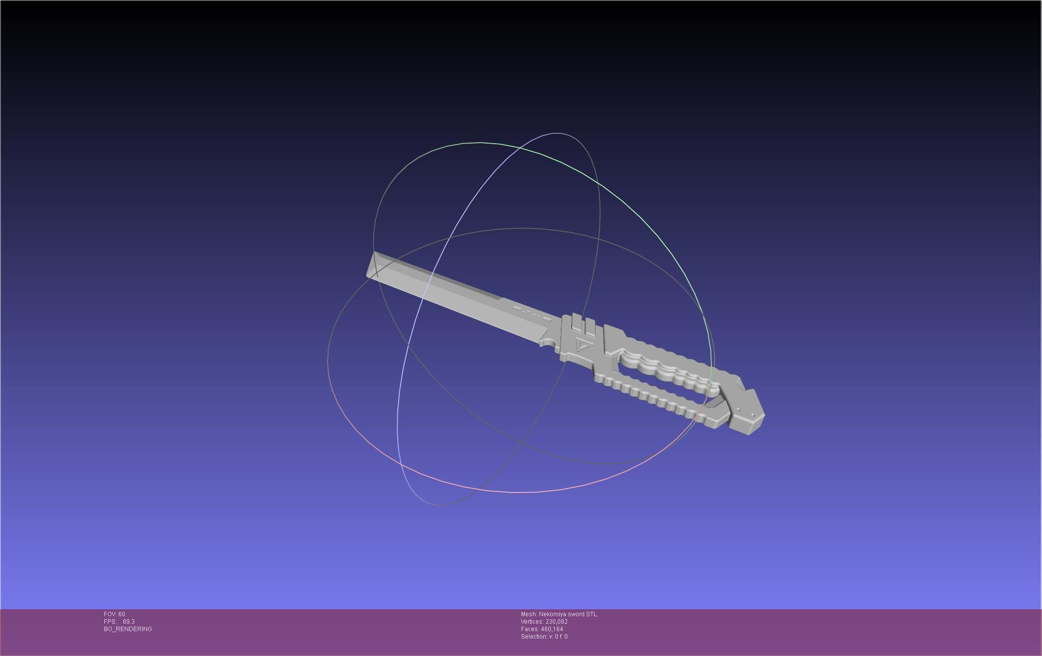 Zenless Zone Zero Nekomiya Mana Sword 3D print model_15