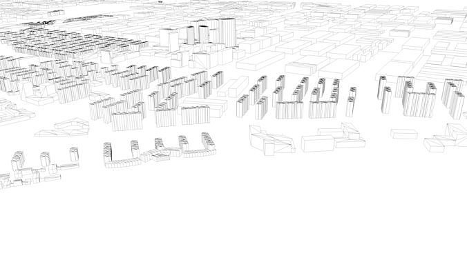 Urban highrise building building ancillary building commercial 3D model 5
