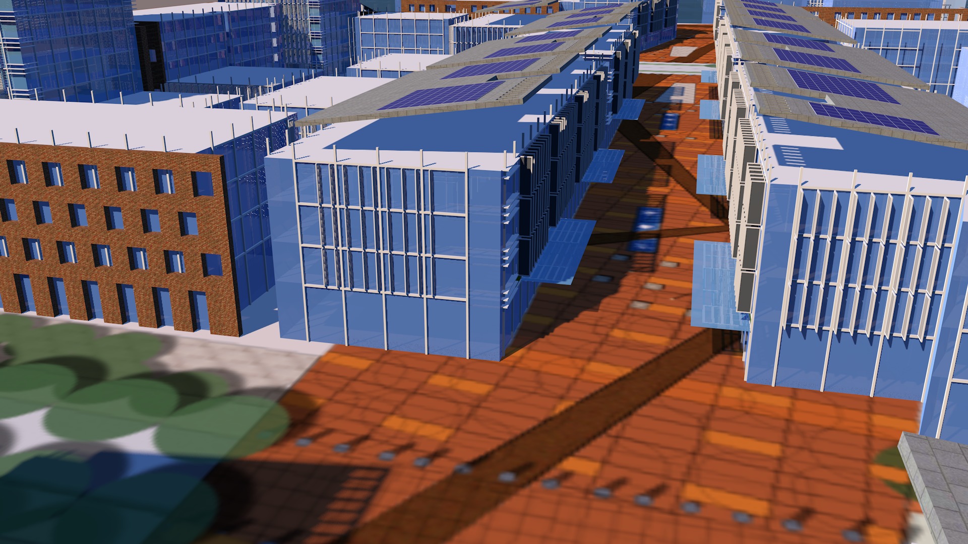 Urban highrise building ancillary building commercial building 3D model_17