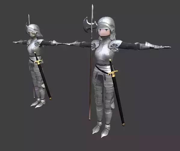 western armor-skeleton-anime style human