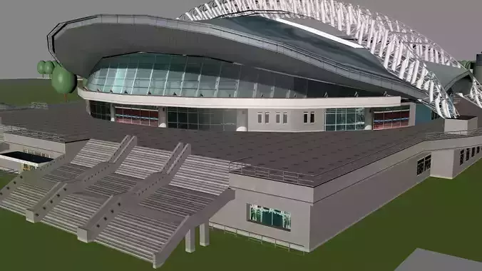 Urban highrise building building ancillary building commercial