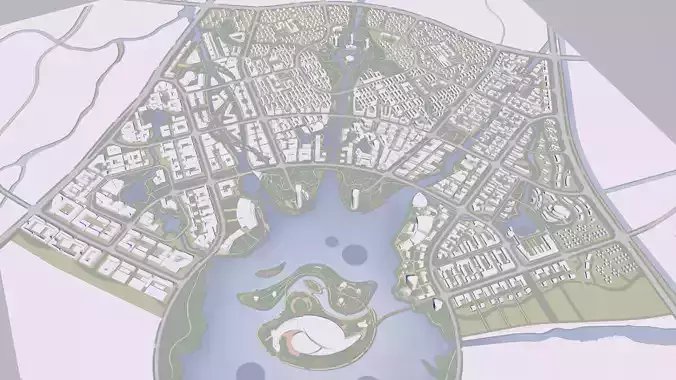 Urban highrise building building ancillary building commercial