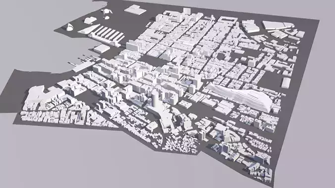 Urban highrise building building ancillary building commercial