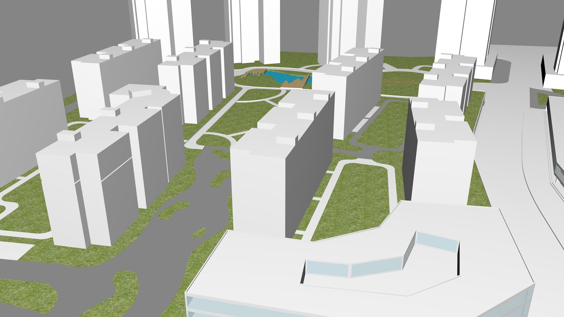 Urban highrise building building ancillary building commercial 3D model_7