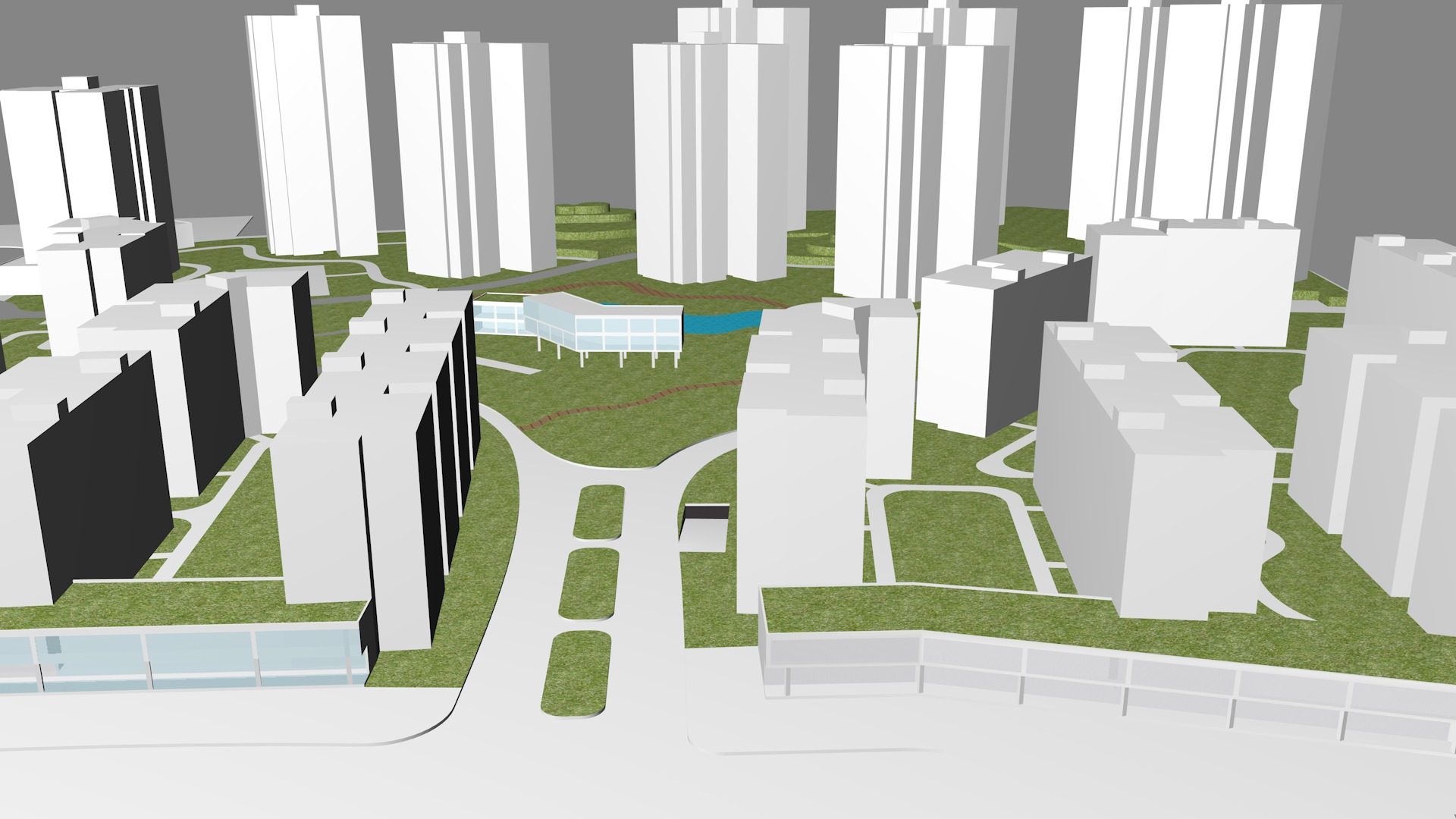 Urban highrise building building ancillary building commercial 3D model_4
