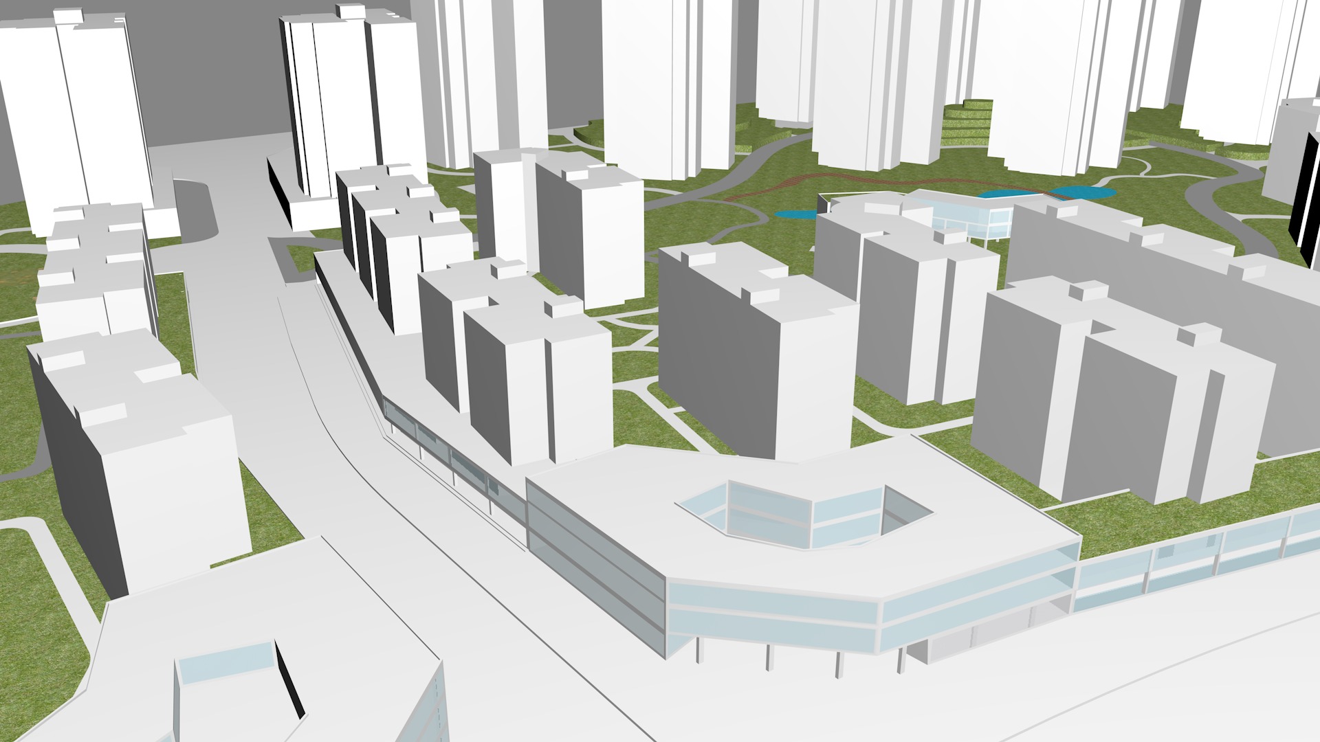 Urban highrise building building ancillary building commercial 3D model_6