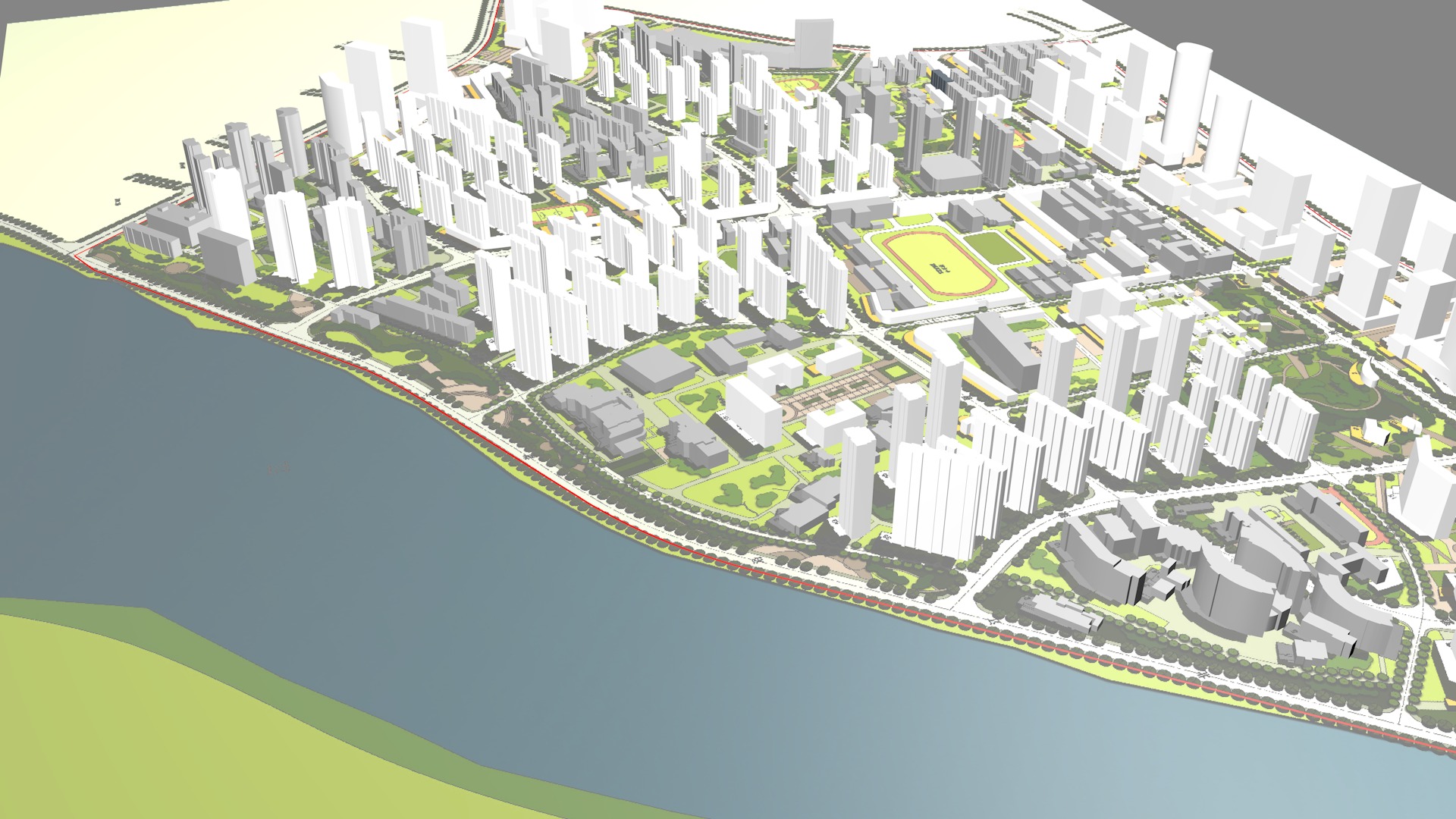 Urban highrise building building ancillary building commercial 3D model_13