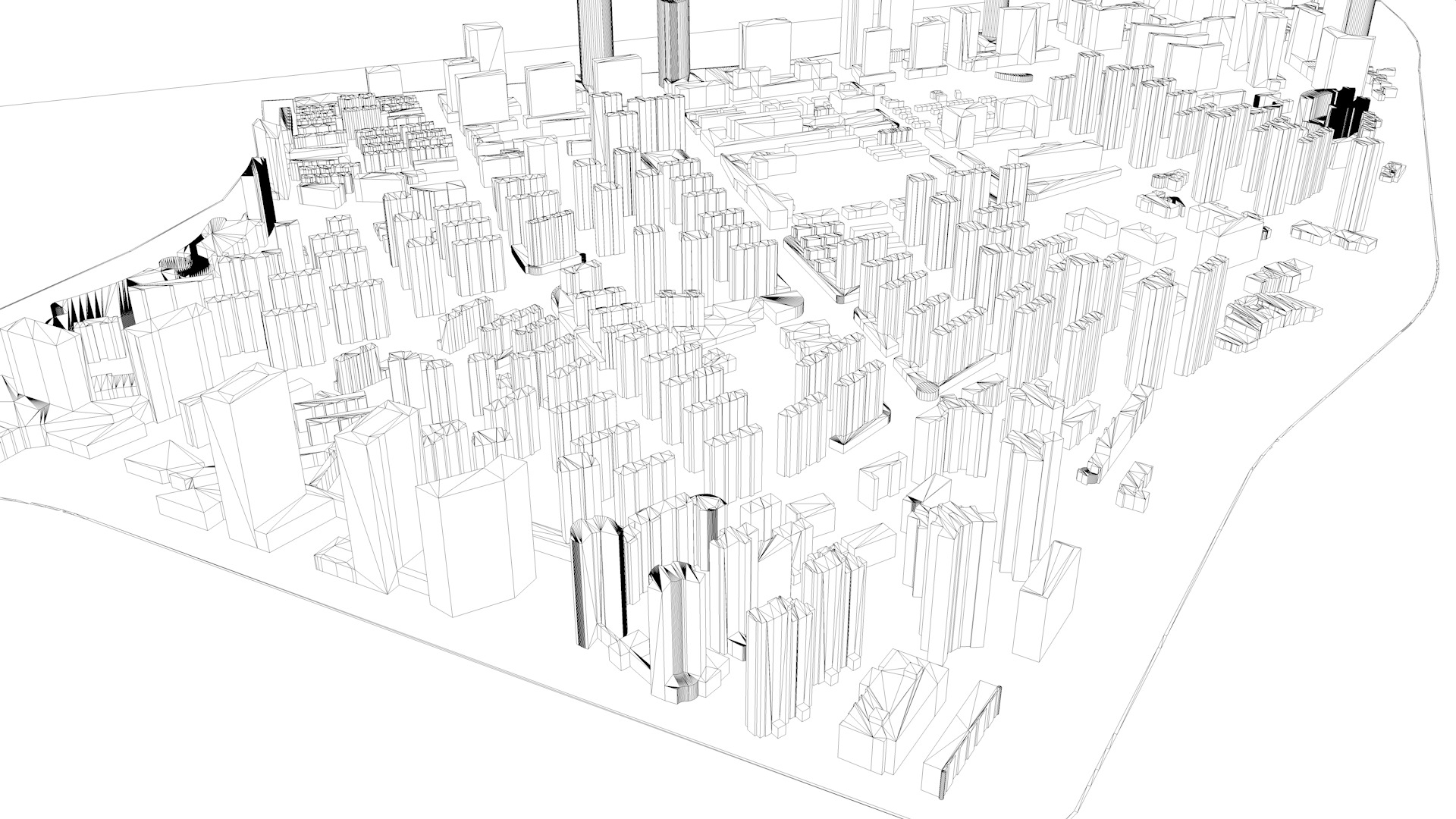 Urban highrise building building ancillary building commercial 3D model_5