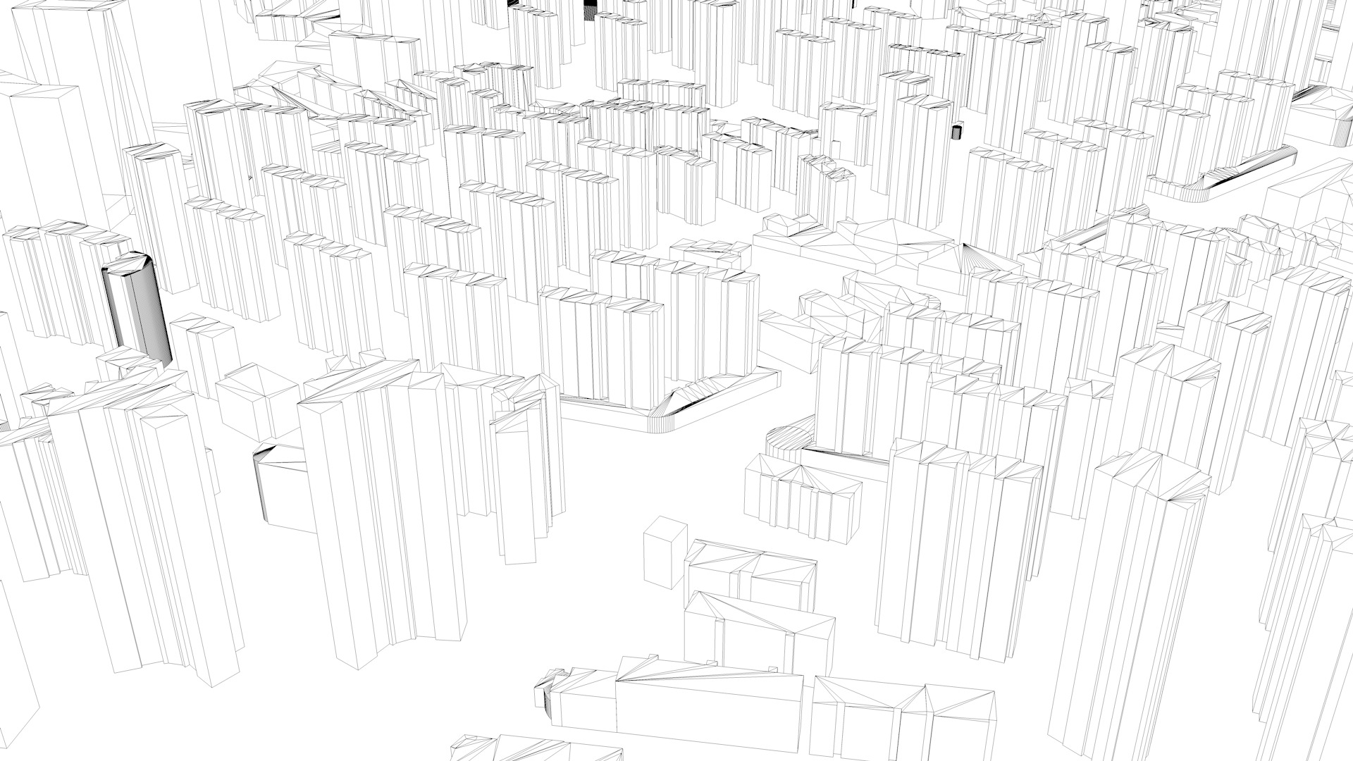 Urban highrise building building ancillary building commercial 3D model_3